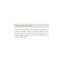 Load image into Gallery viewer, Cold & Flu Support Soup - Vegetarian Lemon Ginger Chicken Flavor